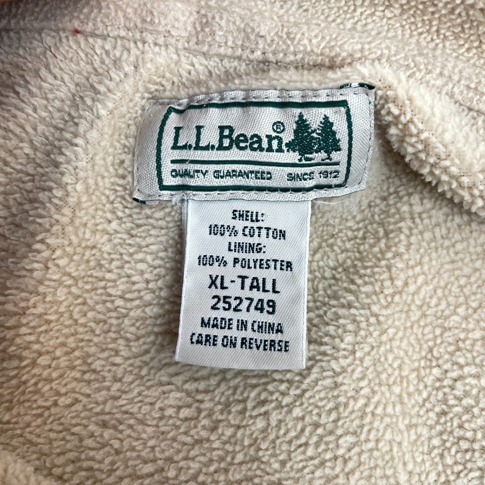 L.L. Bean Fleece-Lined Flannel Shirt Mens XL Multicolor Plaid Traditional Fit - Picture 10 of 15